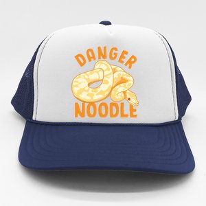 Funny Danger Noodle Snake Boy Snakes Meme Ball Python Trucker Hat