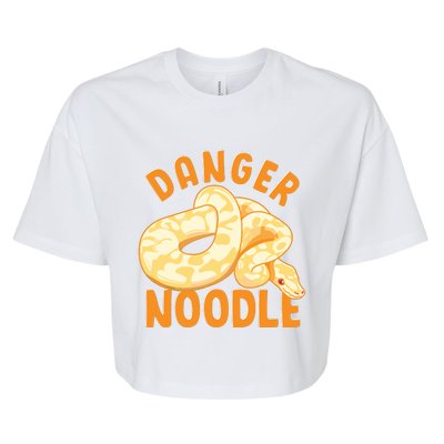 Funny Danger Noodle Snake Boy Snakes Meme Ball Python Bella+Canvas Jersey Crop Tee