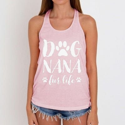 Funny Dog Nana Fur Life Funny Dog Lover Gift Mothers Day Women's Knotted Racerback Tank