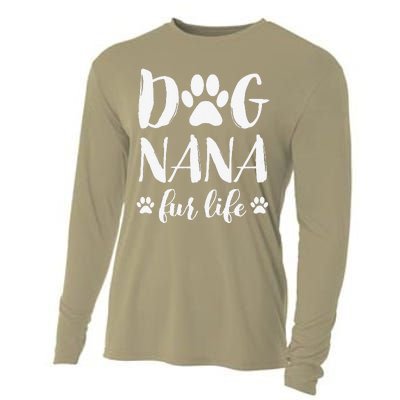 Funny Dog Nana Fur Life Funny Dog Lover Gift Mothers Day Cooling Performance Long Sleeve Crew