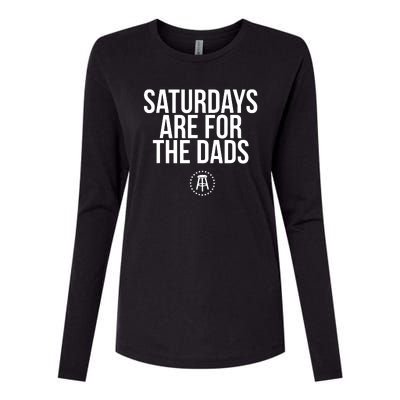 Fathers Day New Dad Gift Saturdays Are For The Dads Womens Cotton Relaxed Long Sleeve T-Shirt