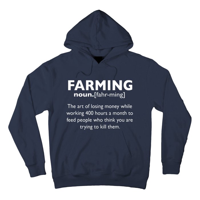 Farming Definition Noun Gift Funny Farmer Gift Hoodie