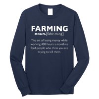 Farming Definition Noun Gift Funny Farmer Gift Long Sleeve Shirt