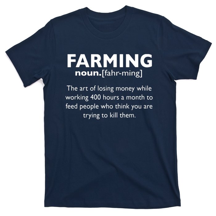 Farming Definition Noun Gift Funny Farmer Gift T-Shirt