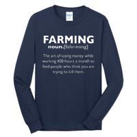 Farming Definition Noun Gift Funny Farmer Gift Tall Long Sleeve T-Shirt