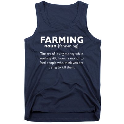 Farming Definition Noun Gift Funny Farmer Gift Tank Top