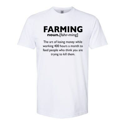 Farming Definition Noun Gift Funny Farmer Gift Softstyle® CVC T-Shirt