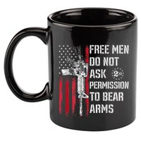 Free Do Not Ask Permission To Bear Arms 11oz C Handle Ceramic Mug