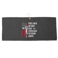 Free Do Not Ask Permission To Bear Arms Large Microfiber Waffle Golf Towel