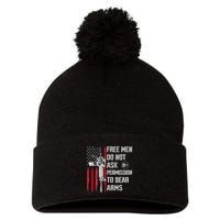 Free Do Not Ask Permission To Bear Arms Pom Pom 12in Knit Beanie