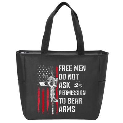 Free Do Not Ask Permission To Bear Arms Zip Tote Bag