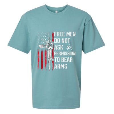 Free Do Not Ask Permission To Bear Arms Sueded Cloud Jersey T-Shirt
