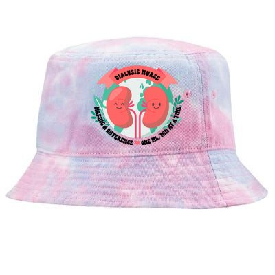 Funny Dialysis Nurse Cute Ney Nurse For Mom Gift Tie-Dyed Bucket Hat