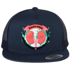 Funny Dialysis Nurse Cute Ney Nurse For Mom Gift Flat Bill Trucker Hat