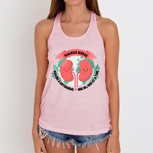 Funny Dialysis Nurse Cute Ney Nurse For Mom Gift Women's Knotted Racerback Tank