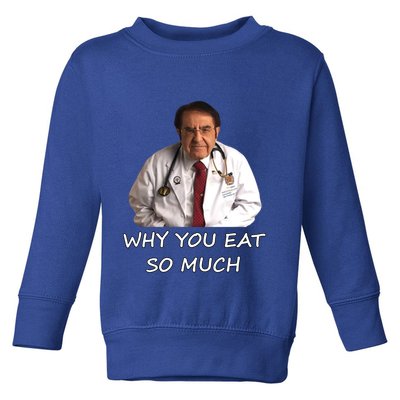 Funny Dr Nowzaradan Why You Eat So Much Meme Gift Toddler Sweatshirt