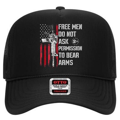 Free Do Not Ask Permission To Bear Arms Pro 2a High Crown Mesh Back Trucker Hat