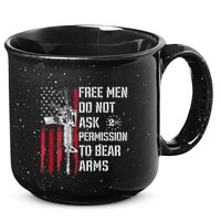 Free Do Not Ask Permission To Bear Arms Pro 2a 15oz Campfire Ceramic Mug