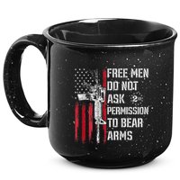 Free Do Not Ask Permission To Bear Arms Pro 2a 15oz Campfire Ceramic Mug