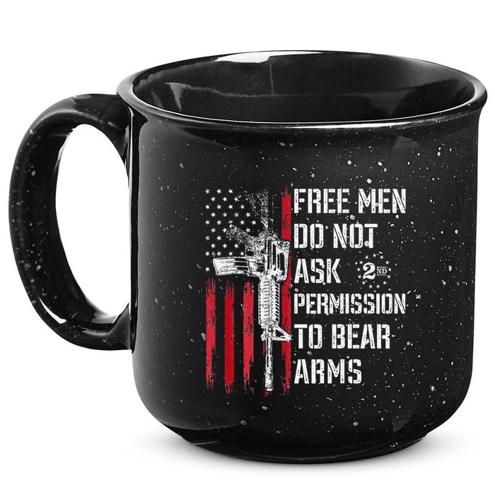 Free Do Not Ask Permission To Bear Arms Pro 2a 15oz Campfire Ceramic Mug