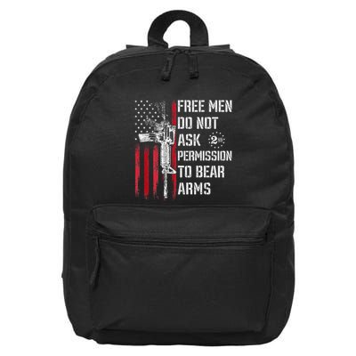 Free Do Not Ask Permission To Bear Arms Pro 2a 16 in Basic Backpack