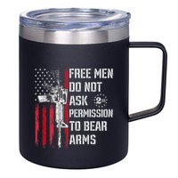 Free Do Not Ask Permission To Bear Arms Pro 2a 12oz Stainless Steel Coffee Mug