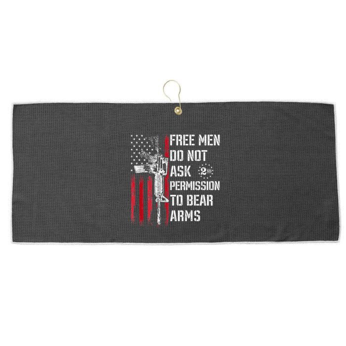 Free Do Not Ask Permission To Bear Arms Pro 2a Large Microfiber Waffle Golf Towel
