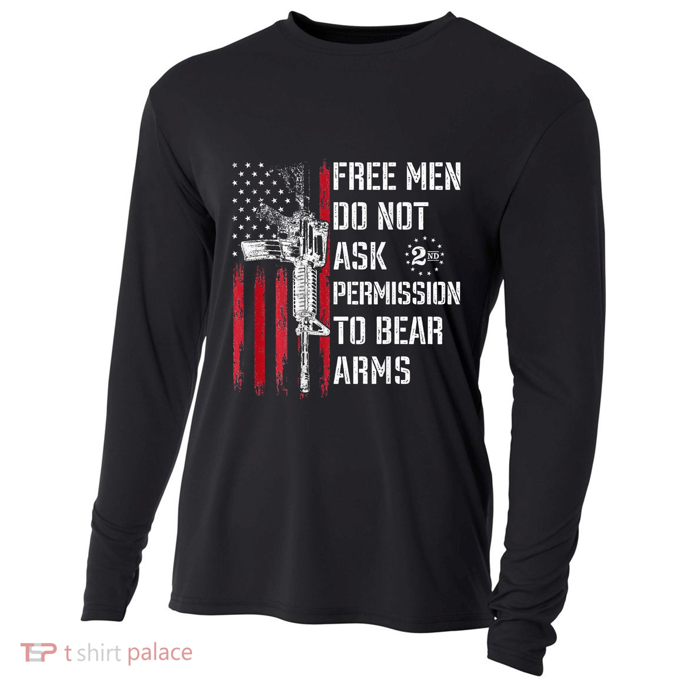 Free Do Not Ask Permission To Bear Arms Pro 2a Cooling Performance Long Sleeve Crew