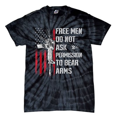 Free Do Not Ask Permission To Bear Arms Pro 2a Tie-Dye T-Shirt