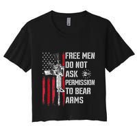 Free Do Not Ask Permission To Bear Arms Pro 2a Women's Crop Top Tee