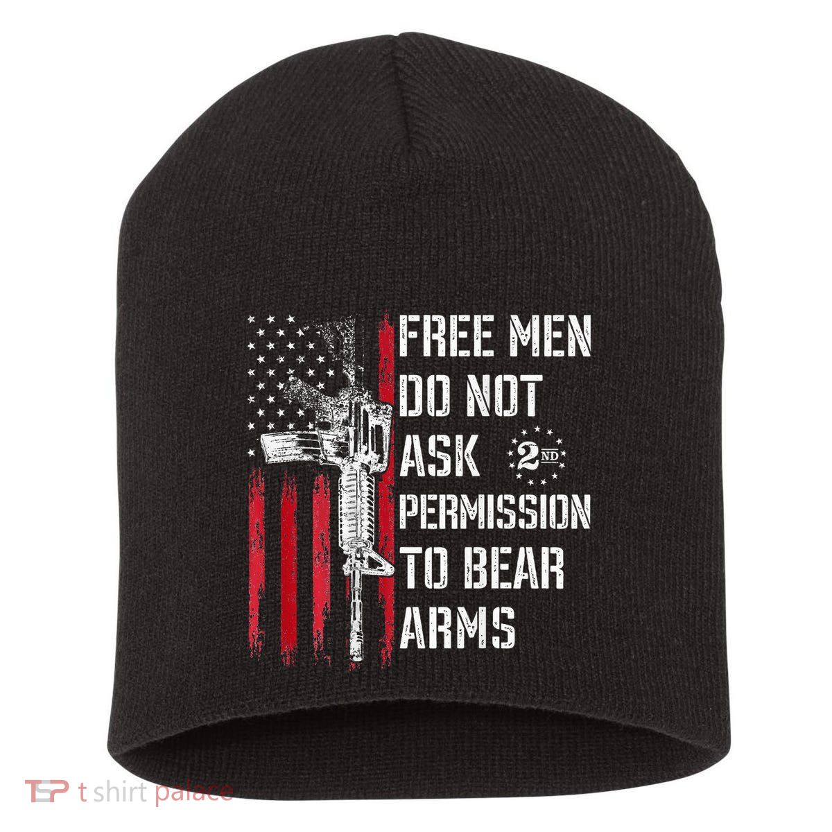 Free Do Not Ask Permission To Bear Arms Pro 2a Short Acrylic Beanie