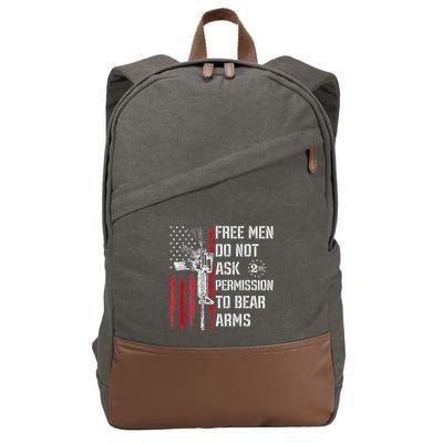 Free Do Not Ask Permission To Bear Arms Pro 2a Cotton Canvas Backpack