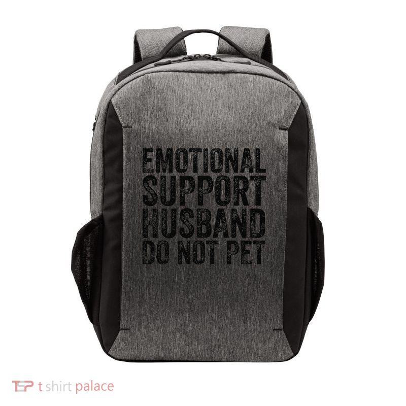 Funny Do Not Pet Emotional Support Husband Vector Backpack