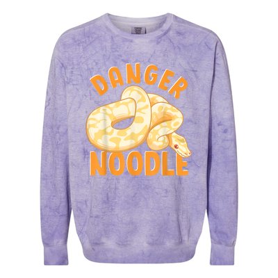 Funny Danger Noodle Snake Boy Snakes Meme Ball Python Colorblast Crewneck Sweatshirt