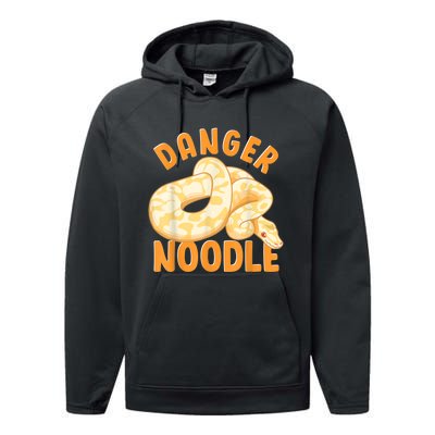 Funny Danger Noodle Snake Boy Snakes Meme Ball Python Performance Fleece Hoodie