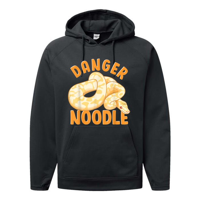 Funny Danger Noodle Snake Boy Snakes Meme Ball Python Performance Fleece Hoodie