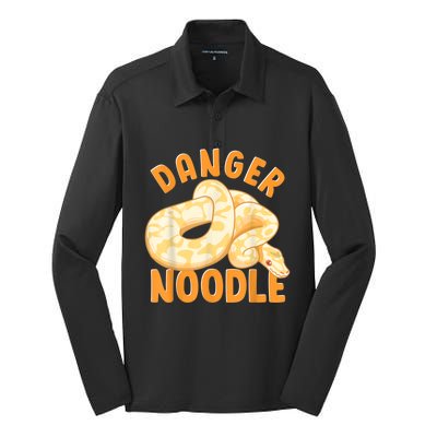 Funny Danger Noodle Snake Boy Snakes Meme Ball Python Silk Touch Performance Long Sleeve Polo