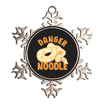 Funny Danger Noodle Snake Boy Snakes Meme Ball Python Metallic Star Ornament