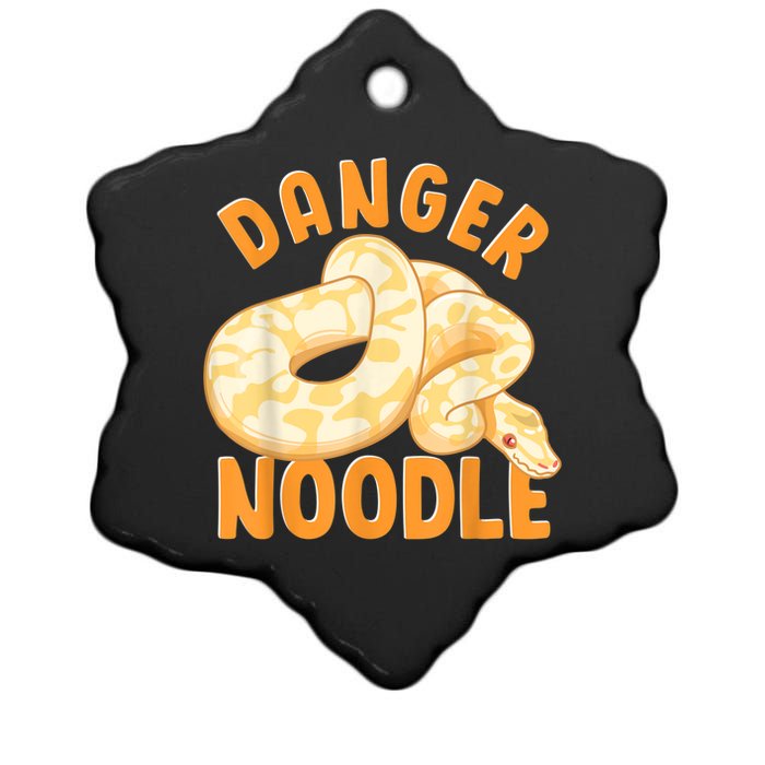 Funny Danger Noodle Snake Boy Snakes Meme Ball Python Ceramic Star Ornament