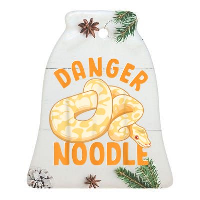 Funny Danger Noodle Snake Boy Snakes Meme Ball Python Ceramic Bell Ornament