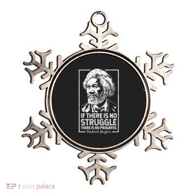 Frederick Douglas No Struggle Progress Black History Metallic Star Ornament