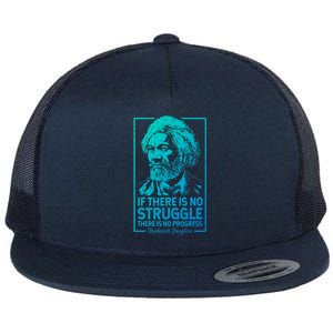 Frederick Douglas No Struggle Progress Black History Gift Flat Bill Trucker Hat