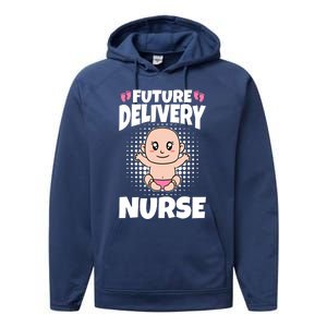 Future Delivery Nurse Meaningful Gift Performance Fleece Hoodie