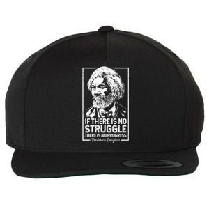 Frederick Douglas No Struggle Progress Black History Gift Wool Snapback Cap