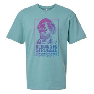 Frederick Douglas No Struggle Progress Black History Gift Sueded Cloud Jersey T-Shirt