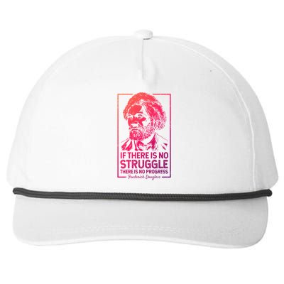 Frederick Douglas No Struggle Progress Black History Gift Snapback Five-Panel Rope Hat