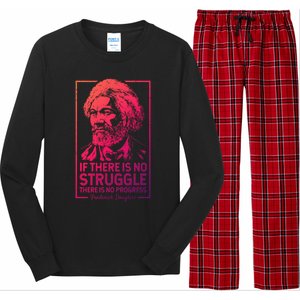 Frederick Douglas No Struggle Progress Black History Gift Long Sleeve Pajama Set