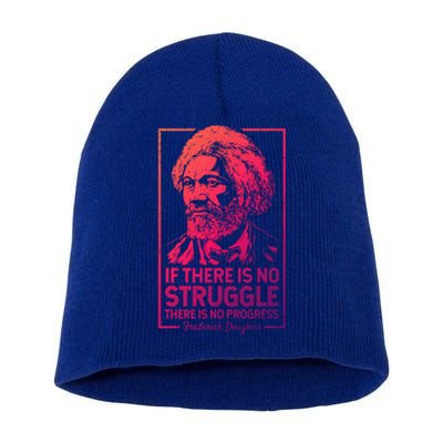 Frederick Douglas No Struggle Progress Black History Gift Short Acrylic Beanie