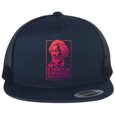 Frederick Douglas No Struggle Progress Black History Gift Flat Bill Trucker Hat