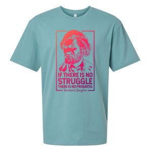 Frederick Douglas No Struggle Progress Black History Gift Sueded Cloud Jersey T-Shirt